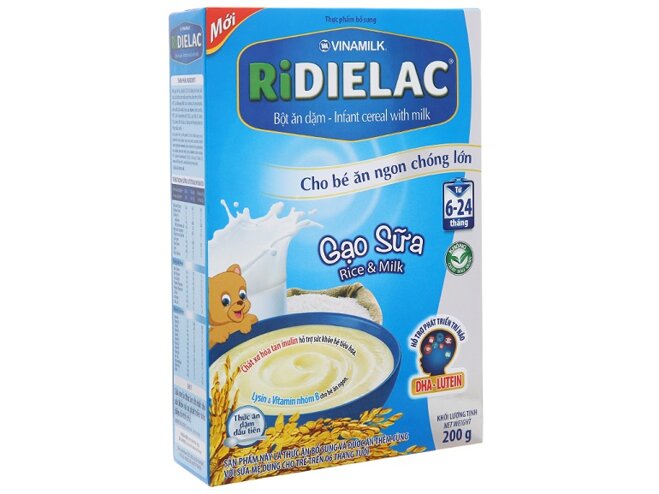 Bột ăn dặm Ridielac gạo sữa