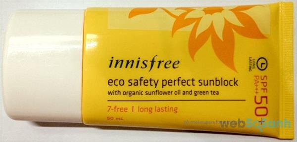 Kem chống nắng Innisfee Eco Safety Sunblock SPF 50+ PA+++