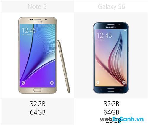 Các phiên bản của Note 5 và Galaxy S6