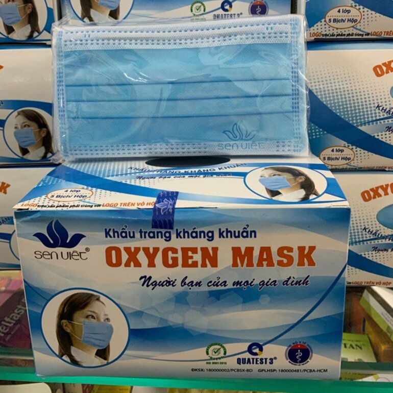 Khẩu trang 4 lớp Sen Việt OxyGen Mask