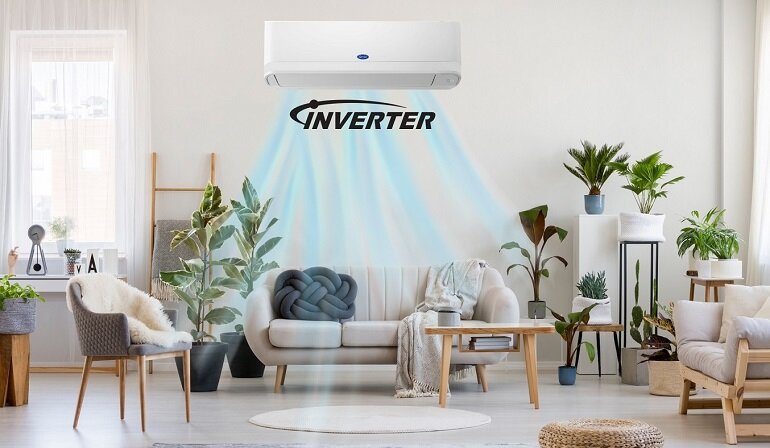 điều hòa Carrier 10000 BTU 1 chiều Inverter 38/42GCBE010 gas R32