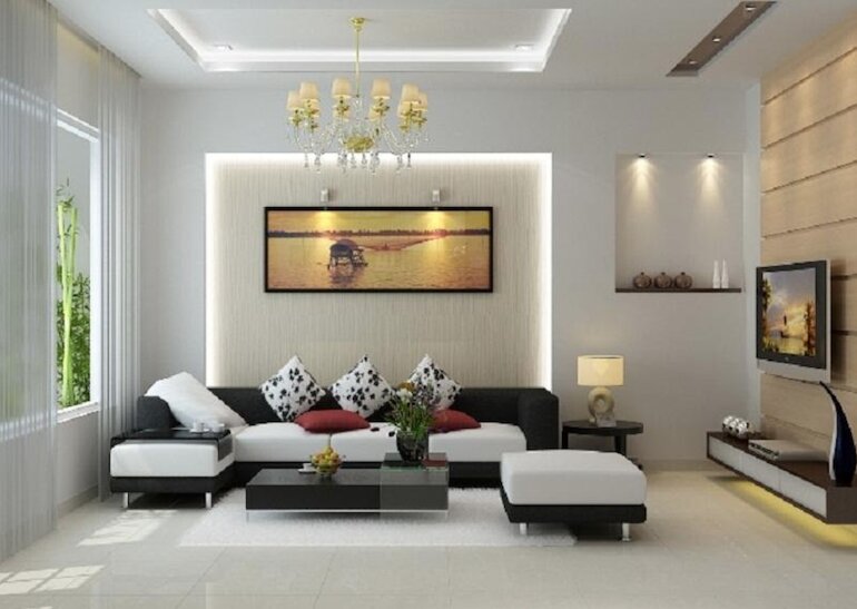 Thiết kế nội thất phòng khách theo phong cách hiện đại