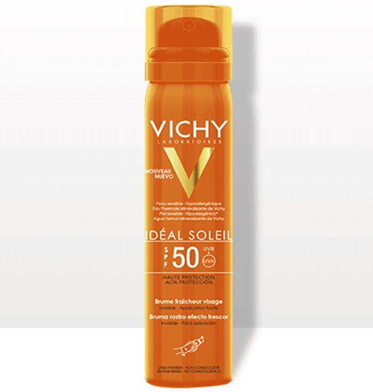 Kem chống nắng dạng xịt Vichy ideal soleil face mist SPF50 PA+++