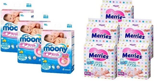 Bỉm Merries và Moony đều rất đáng để bạn sử dụng