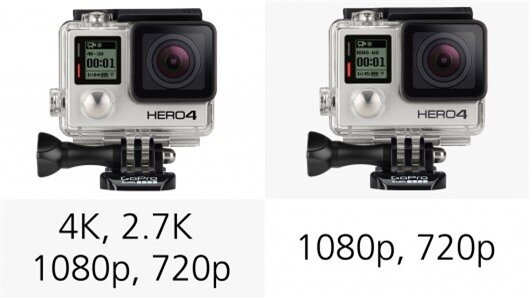 Only the GoPro Hero4 Black is able to shoot 4K or 2.7K Superview footage