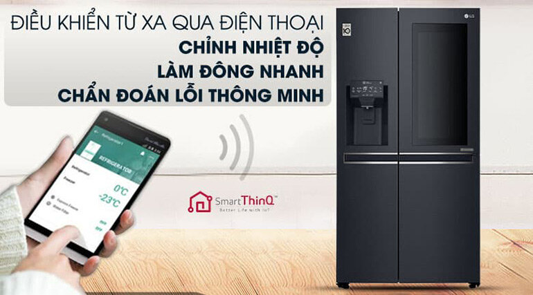 Điều khiển từ xa bằng điện thoại thông minh qua ứng dụng LG ThinQ