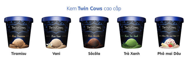 Kem Vinamilk Twin Cows các hương vị