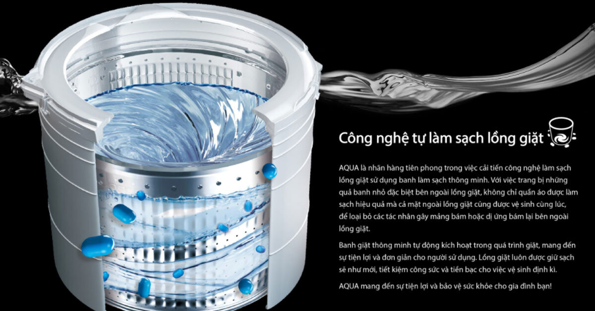 Máy giặt Aqua AQW-DR130UGT.PS - Inverter, 13 Kg