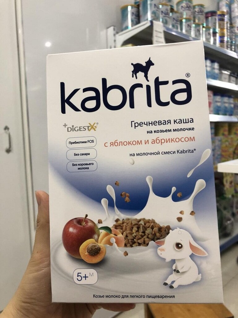 Bột ăn dặm của Nga Kabrita cho bé