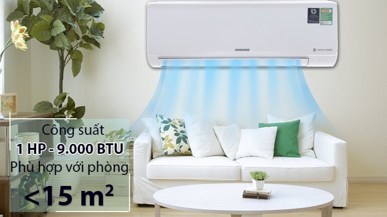 Điều hòa Samsung 9000 BTU 1 chiều Inverter AR09TYHQASINSV trang bị màng lọc kháng khuẩn, bảo vệ sức khỏe người dùng