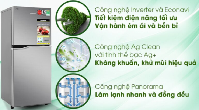 Tủ lạnh Panasonic Inverter NR-BA190PPVN 170 lít