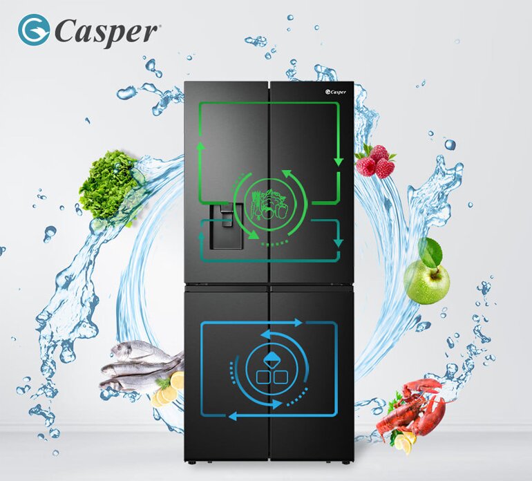 Tủ lạnh Casper có ngăn chuyển đổi nhiệt độ linh hoạt