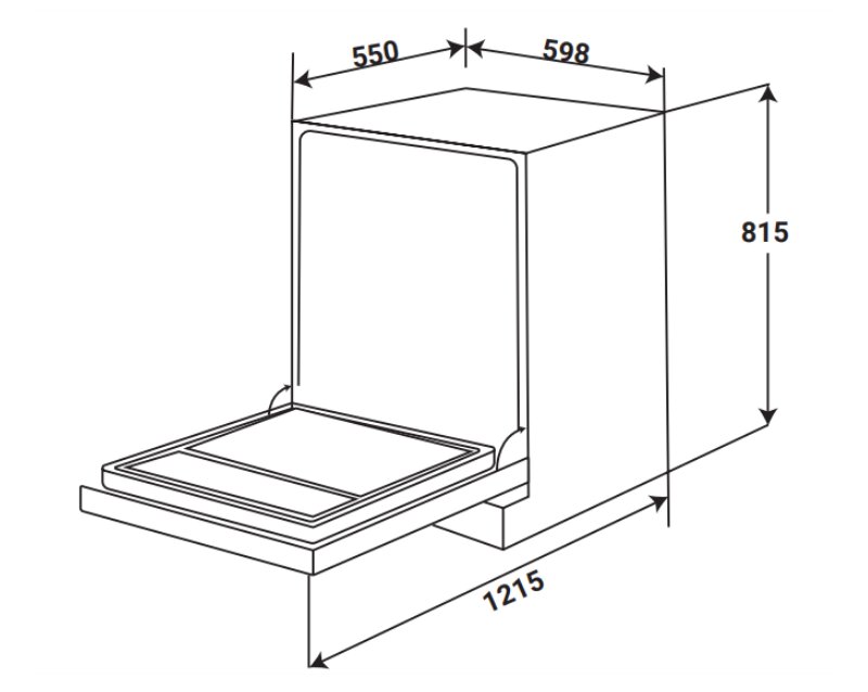 Máy rửa bát Kaff KF-BISW12 kết hợp hài hòa giữa thiết kế và công năng