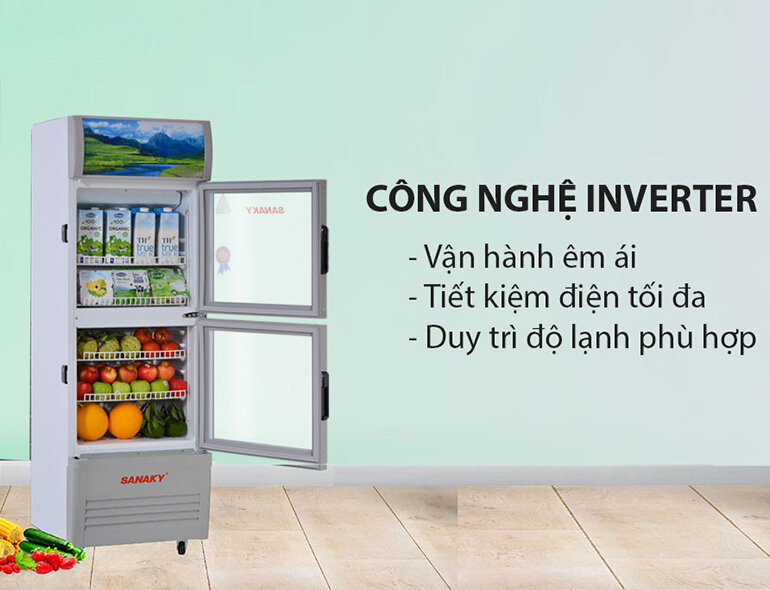 Tủ mát Sanaky Inverter giúp tiết kiệm điện tối ưu