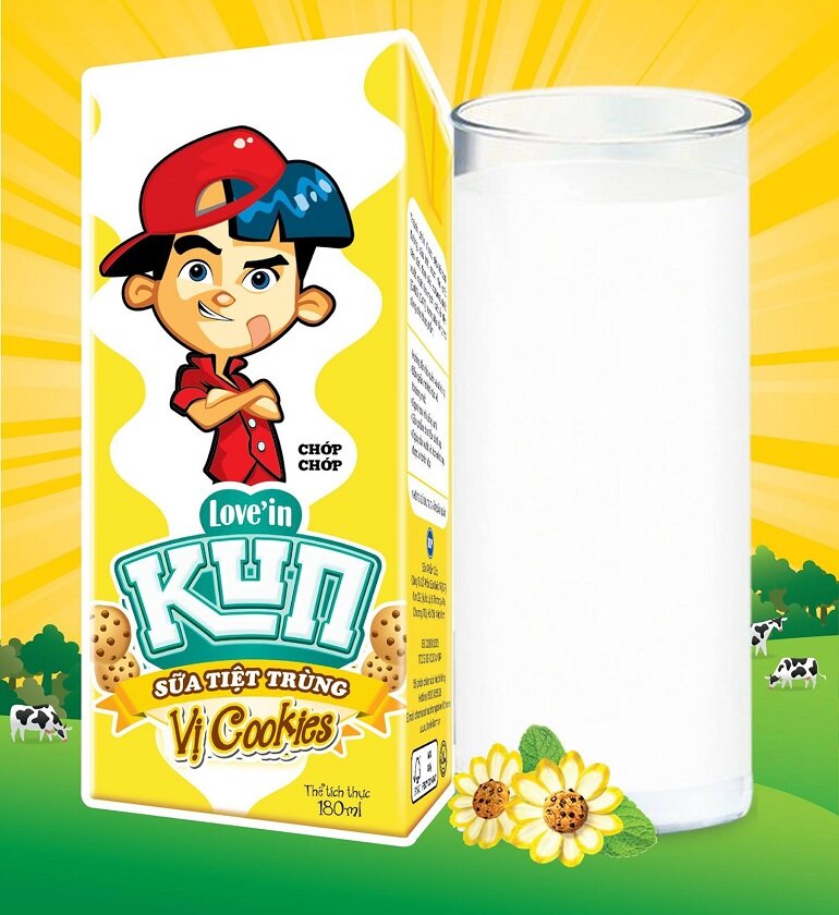 Kun milk has a reasonable price, affordable for Vietnamese users