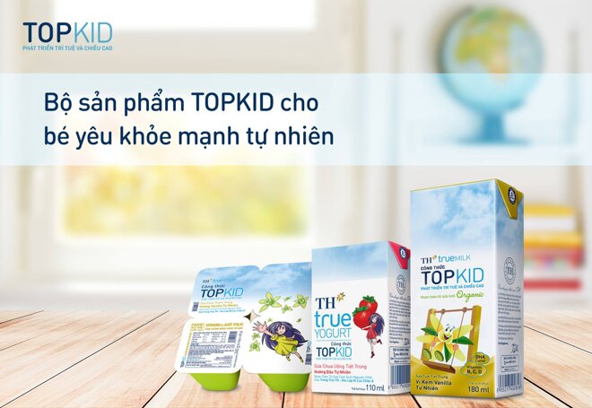 Topkid được sản xuất riêng cho trẻ nhỏ với công thức và hương vị khác biệt