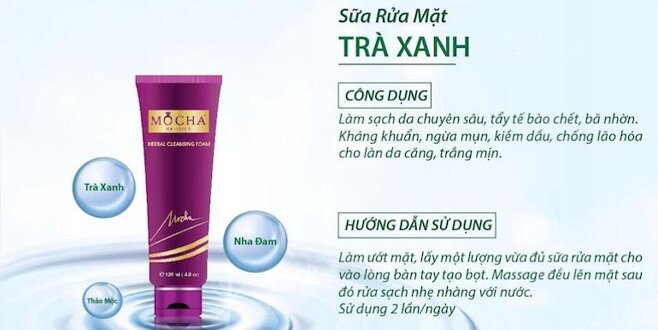 Sữa rửa mặt trà xanh nha đam Mocha Beauty