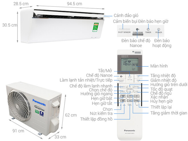 điều hòa panasonic cu-cs-vu18ukh-8