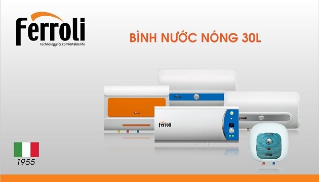 Bình nóng lạnh Ferroli 30 lít được thiết kế rất đẹp