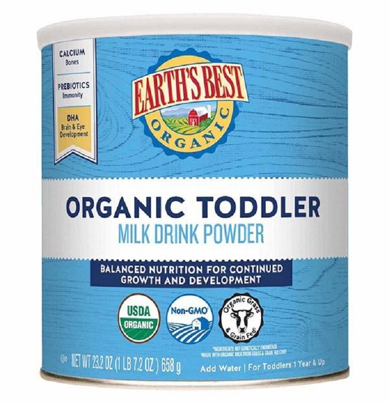 Sữa hữu cơ cho bé dưới 1 tuổi Earth’s Best Organic Toddler Milk Drink Powder, Natural Vanilla
