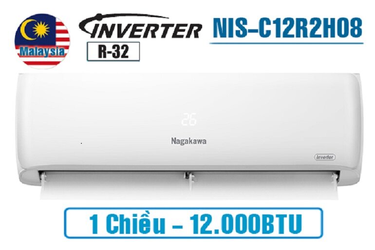 Điều hòa Nagakawa 12000BTU 1 chiều Inverter NIS-C12R2H08