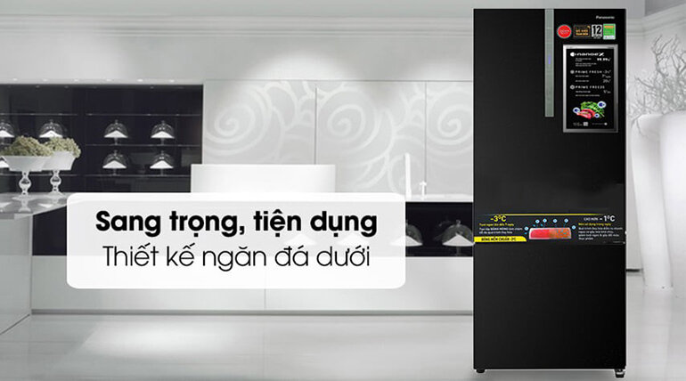 Tủ lạnh Panasonic NR-BX471XGKV 420 lít thiết kế ngăn mát trên tiện lợi