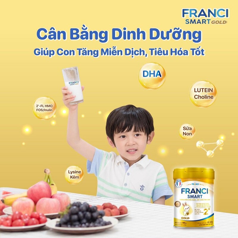 Franci Smart Gold - Dinh dưỡng khởi đầu giúp trẻ thông minh vượt trội