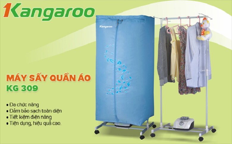 Tủ sấy áo quần Kangaroo rất bền và tiện lợi