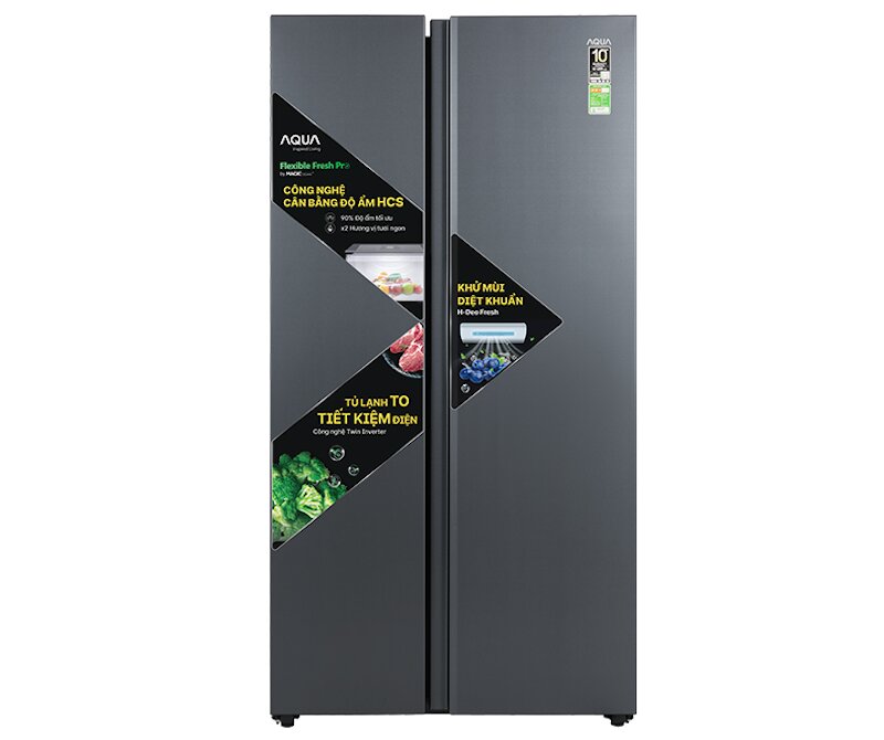 Tủ lạnh Aqua Inverter 646 lít AQR-S682XA(BL) sở hữu công nghệ làm lạnh và tính năng tiện ích vượt trội