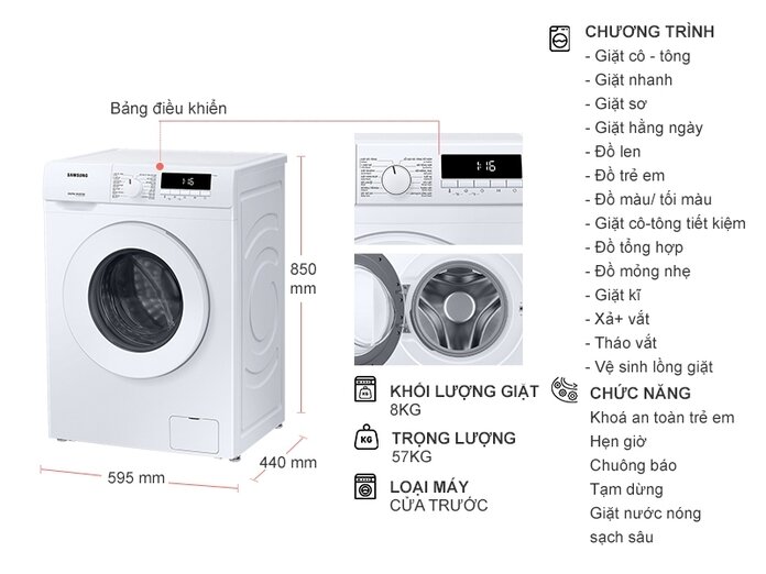 Máy giặt Samsung dưới 6 triệu