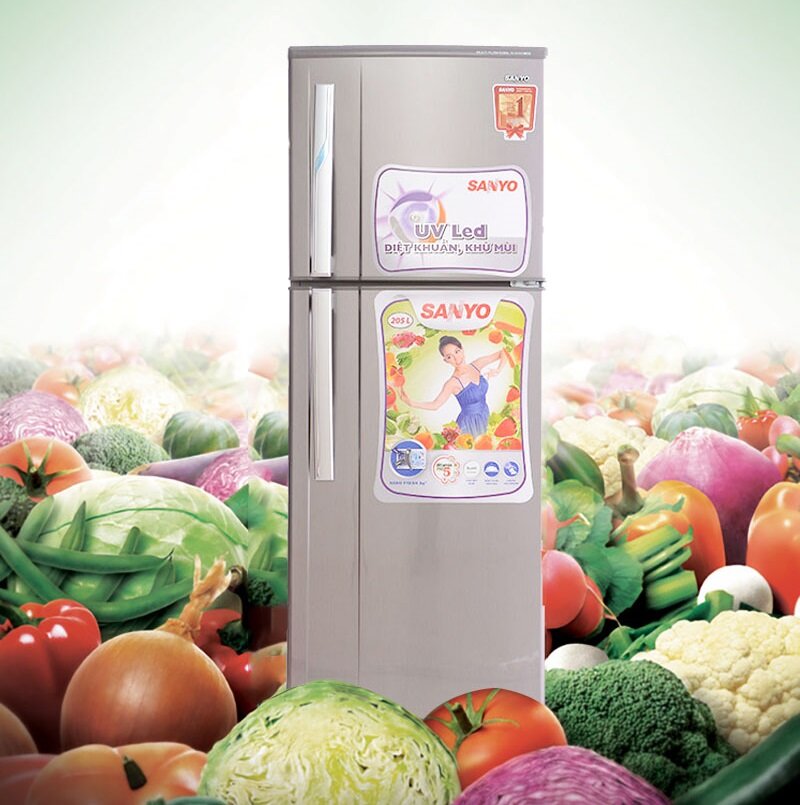 Tủ lạnh Sanyo SR-U185PN 185 lít có tính năng UV led khử mùi và diệt khuẩn ở ngăn lạnh