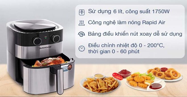 nồi chiên không dầu Sunhouse SHD4026