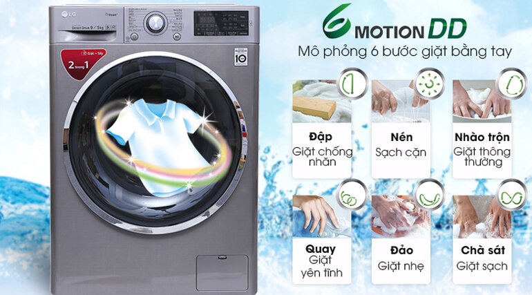 Máy giặt lồng ngang LG 1409D4E 9kg