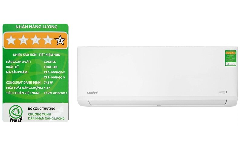 Comfee CFS-10VDM giá nhỉnh 5 triệu, điều hòa tiết kiệm điện 5 sao, kiểm soát ẩm bằng AI