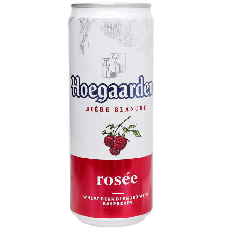 Bia Hoegaarden Rosee nồng độ cồn 3% với vị ngọt tự nhiên từ hoa quả