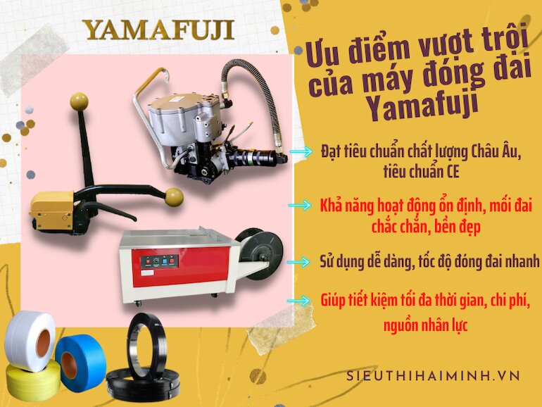 Ưu điểm vượt trội của máy đóng đai Yamafuji