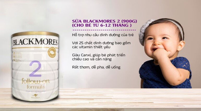 Sữa BlackMores số 2 hỗ trợ nhu cầu dinh dưỡng cho bé từ 6-12 tháng tuổi