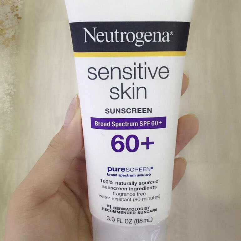 Kem chống nắng Neutrogena Sensitive Skin SPF 60 chống nắng vượt trội không gây bết dính, phù hợp nhất đối với làn da nhạy cảm