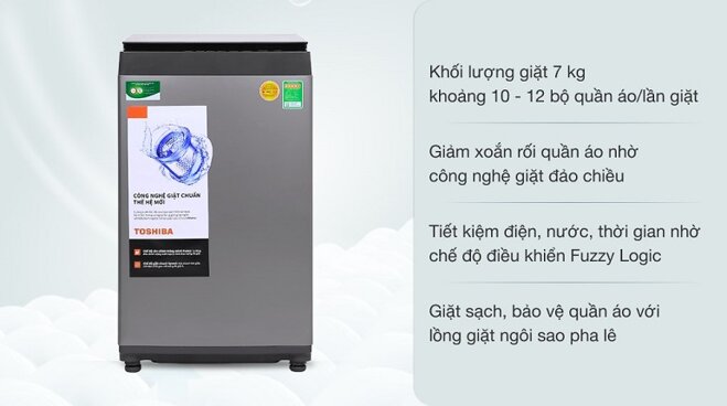 Máy giặt Toshiba lồng đứng 7 kg AW-L805AV