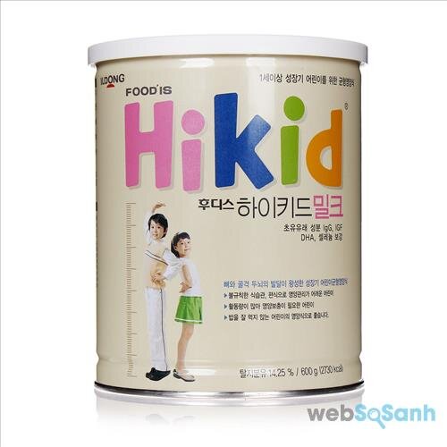Sữa bột Hikid Hàn Quốc giúp bé tăng chiều cao