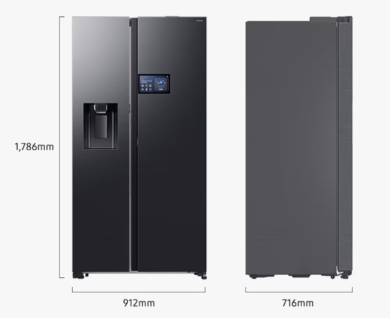 Tủ lạnh Samsung Inverter 615 lít Side By Side RS90F65D2FSV hiện đại và đẳng cấp