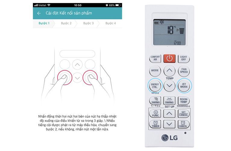Hướng dẫn điều khiển dòng điều hòa LG Wifi bằng Smartphone