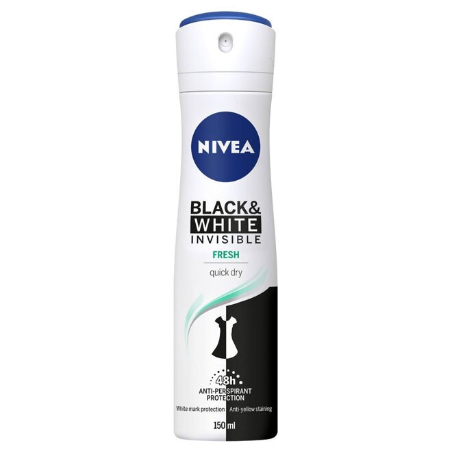 Xịt khử mùi Nivea Black & White Invisible