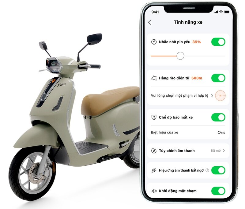 Xe máy điện Yadea Oris đẹp như Vespa, đi tới 90 km/lần sạc kèm trang bị thông minh bất ngờ!