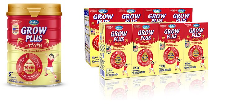 Có mấy loại sữa Grow Plus tổ yến?