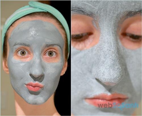 Clinique City Block Purifying Charcoal Clay Mask + Scrub chuyền sang màu xanh xám khi bắt đầu khô 