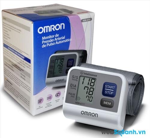 Máy đo huyết áp cổ tay Omron tốt nhất năm 2016: máy đo huyết áp Omron HEM-6111