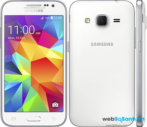 Phong cách thiết kế của Samsung Galaxy Core Prime tương tự các mẫu Galaxy tầm trung