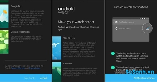 Cài đặt Android Wear