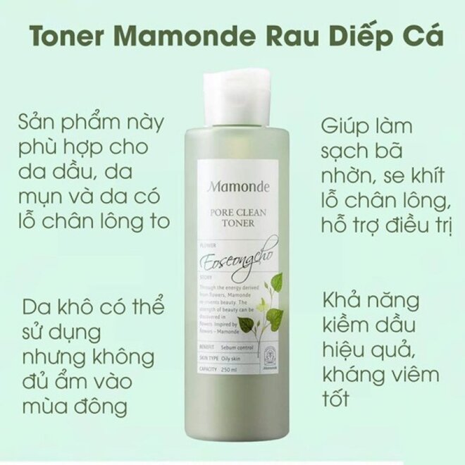 Nước hoa hồng diếp cá Mamonde